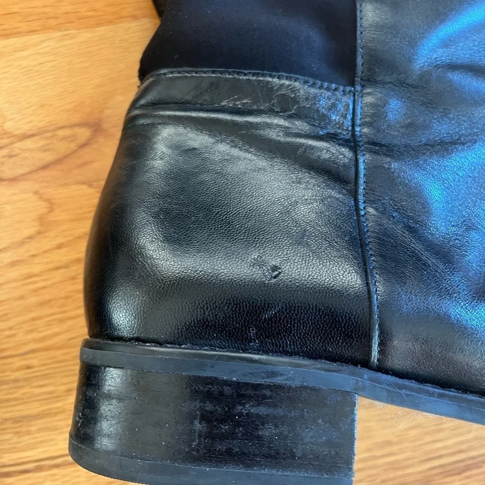 MICHAEL KORS Bromley Over the Knee Vlack Leather Boots 7